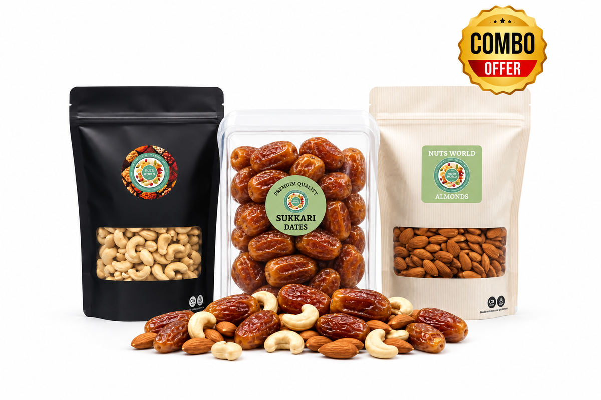 GOLDEN COMBO (W240 500G,ALMONDS 500G,SUKKARI DATES 500G)
